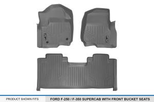 Maxliner USA - MAXLINER Floor Mats 2 Row Liner Set Grey for 2017-2019 Ford F-250/F-350 Super Duty SuperCab with 1st Row Bucket Seats - Image 5