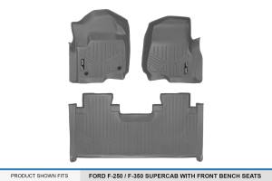 Maxliner USA - MAXLINER Custom Floor Mats 2 Row Liner Set Grey for 2017-2019 Ford F-250/F-350 Super Duty SuperCab with 1st Row Bench Seat - Image 5