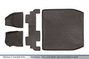 Maxliner USA - MAXLINER Custom Floor Mats 2 Rows and Cargo Liner Behind 2nd Row Set Cocoa for Traverse / Enclave with 2nd Row Bench Seat - Image 2