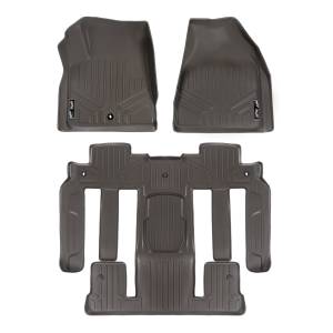 MAXLINER Custom Fit Floor Mats 2 Row Liner Set Cocoa for Traverse / Enclave / Acadia / Outlook (with 2nd Row Bucket Seats)
