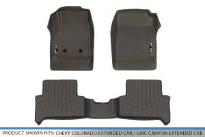 Maxliner USA - MAXLINER Custom Fit Floor Mats 2 Row Liner Set Cocoa for 2015-2019 Chevy Colorado Extended Cab / GMC Canyon Extended Cab - Image 4