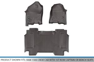 Maxliner USA - MAXLINER Custom Fit Floor Mats 2 Row Liner Set Cocoa for 2019 Ram 1500 Crew Cab with 1st Row Captain or Bench Seats - Image 2