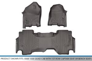 Maxliner USA - MAXLINER Custom Fit Floor Mats 2 Row Liner Set Cocoa for 2019 Ram 1500 Quad Cab with 1st Row Captain Seat or Bench Seats - Image 2