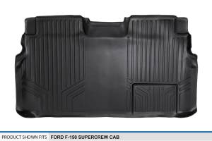 Maxliner USA - MAXLINER Custom Fit Floor Mats 2nd Row Liner Black for 2009-2014 Ford F-150 SuperCrew Cab - Image 3