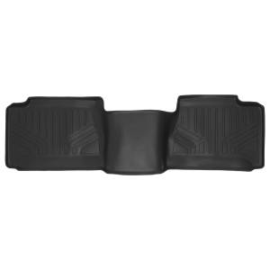 MAXLINER Floor Mats 2nd Row Liner Black for 2001-2007 Silverado/Sierra 1500 / 2500 / 3500 Extended Cab Classic Body Style