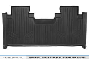 Maxliner USA - MAXLINER Custom Floor Mats 2nd Row Liner Black for 2017-2019 Ford F-250 / F-350 Super Duty SuperCab with 1st Row Bench Seat - Image 3