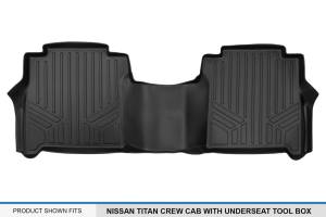 Maxliner USA - MAXLINER Floor Mats 2nd Row Liner Black for 2017-2019 Nissan Titan / 2016-2019 Titan XD Crew Cab with 1st Row Bucket Seats - Image 3