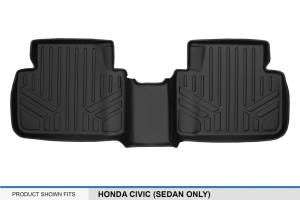 Maxliner USA - MAXLINER Custom Fit Floor Mats 2nd Row Liner Black for 2016-2019 Honda Civic Sedan or Hatchback Only - Image 3