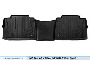 Maxliner USA - MAXLINER Custom Fit Floor Mats 2nd Row Liner Black for 2017-2018 Nissan Armada / 2011-2013 Infiniti QX56 / 2014-2018 QX80 - Image 3