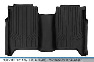 Maxliner USA - MAXLINER Custom Fit Floor Mats 2nd Row Liner Black for 2004-2015 Nissan Titan Crew Cab (4 Full Doors) - Image 3