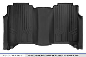 Maxliner USA - MAXLINER Floor Mats 2nd Row Liner Black for 2017-2019 Nissan Titan / 2016-2019 Titan XD Crew Cab with 1st Row Bench Seat - Image 3