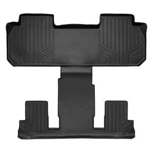MAXLINER Floor Mats 2nd and 3rd Row Liner Black for 2018-2019 Chevrolet Traverse / Buick Enclave with 2nd Row Bucket Seats