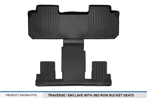 Maxliner USA - MAXLINER Floor Mats 2nd and 3rd Row Liner Black for 2018-2019 Chevrolet Traverse / Buick Enclave with 2nd Row Bucket Seats - Image 3