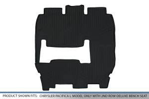 Maxliner USA - MAXLINER Floor Mats 2nd and 3rd Row Liner Black for 2017-2019 Chrysler Pacifica L Model Only With 2nd Row Deluxe Bench Seat - Image 3