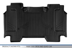Maxliner USA - MAXLINER Custom Fit Floor Mats 2nd Row Liner Black for 2019 Ram 1500 Crew Cab with 1st Row Captain or Bench Seats - Image 3