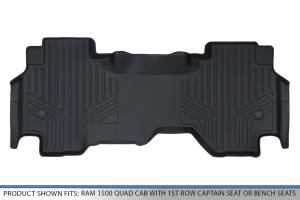 Maxliner USA - MAXLINER Custom Fit Floor Mats 2nd Row Liner Black for 2019 Ram 1500 Quad Cab with 1st Row Captain Seat or Bench Seats - Image 3