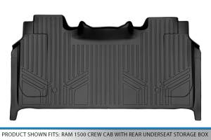 Maxliner USA - MAXLINER Custom Fit Floor Mats 2nd Row Liner Black for 2019 Ram 1500 Crew Cab with Rear Underseat Storage Box - Image 3