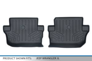 Maxliner USA - MAXLINER Custom Fit Floor Mats 2nd Row Liner Black for 2018-2019 Jeep Wrangler 2-Door (JL New Body Style - not JK) - Image 3