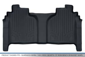 Maxliner USA - MAXLINER Custom Floor Mats 2nd Row Liner Black for 2019 Silverado/Sierra 1500 Crew Cab with 1st Row Bench or Bucket Seats - Image 3