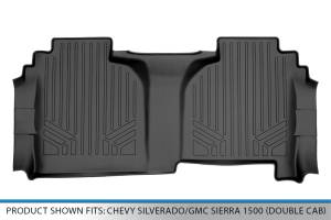 Maxliner USA - MAXLINER Floor Mats 2nd Row Liner Black for 2019 Silverado/Sierra 1500 Double / Extended Cab without Rear Underseat Toolbox - Image 3