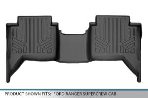 Maxliner USA - MAXLINER Custom Fit Floor Mats 2nd Row Liner Black for 2019 Ford Ranger SuperCrew Cab - Image 3