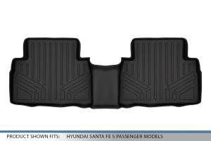 Maxliner USA - MAXLINER Custom Fit Floor Mats 2nd Row Liner Black for 2019 Hyundai Santa Fe 5 Passenger Models - Image 3