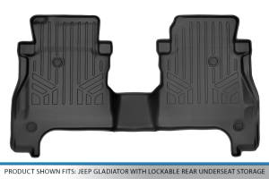 Maxliner USA - MAXLINER Custom Fit Floor Mats 2nd Row Black for 2020 Jeep Gladiator with Lockable Rear Underseat Storage - Image 3