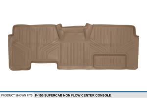 Maxliner USA - MAXLINER Custom Fit Floor Mats 2nd Row Liner Tan for 2009-2014 Ford F-150 SuperCab Non Flow Center Console Only - Image 3