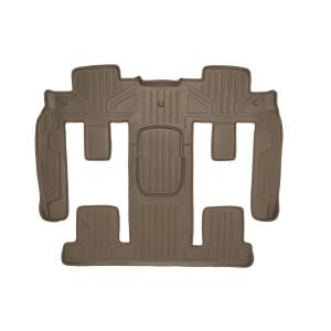 MAXLINER Custom Floor Mats 2nd and 3rd Row Liner Tan for Traverse / Enclave / Acadia / Outlook (with 2nd Row Bucket Seats)