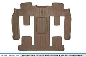 Maxliner USA - MAXLINER Custom Floor Mats 2nd and 3rd Row Liner Tan for Traverse / Enclave / Acadia / Outlook (with 2nd Row Bucket Seats) - Image 3