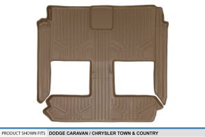 Maxliner USA - MAXLINER Floor Mats 2nd and 3rd Row Liner Tan for 2008-2019 Grand Caravan / Chrysler Town & Country (Stow'n Go Seats Only) - Image 3