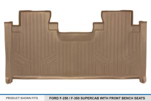 Maxliner USA - MAXLINER Custom Floor Mats 2nd Row Liner Tan for 2017-2019 Ford F-250 / F-350 Super Duty SuperCab with 1st Row Bench Seat - Image 3