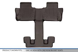 Maxliner USA - MAXLINER Custom Fit Floor Mats 2nd and 3rd Row Liner Cocoa for 2017-2019 GMC Acadia with 2nd Row Bucket Seats - Image 2