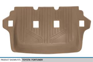 Maxliner USA - MAXLINER Custom Fit Floor Mats 3rd Row Liner Tan for 2007-2014 Toyota Fortuner - Image 3