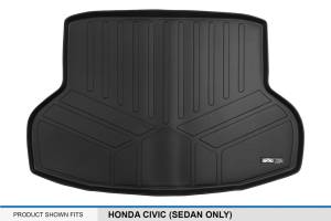 Maxliner USA - MAXLINER All Weather Custom Fit Cargo Trunk Liner Floor Mat Black for 2016-2019 Honda Civic Sedan Only - Image 3