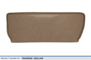 Maxliner USA - MAXLINER All Weather Custom Fit Cargo Trunk Liner Floor Mat Behind 3rd Row Tan for 2008-2017 Traverse / Enclave - Image 3
