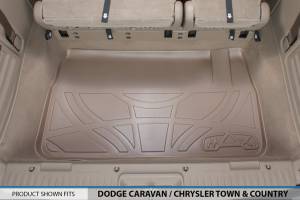 Maxliner USA - MAXLINER All Weather Custom Cargo Trunk Liner Floor Mat Behind 3rd Row Seat Tan for 2008-2019 Grand Caravan / Town Country - Image 2