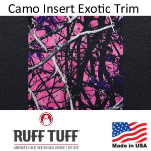 Seat Covers - Camo Seat Covers - RuffTuff - Camo Pattern Inserts With Exotics Trim Seat Covers