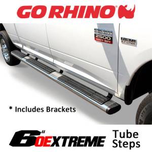 Exterior Accessories - Running Boards / Side Steps - GoRhino - Go Rhino 6" OE Xtreme Cab Length Side Step Kits