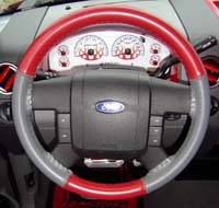 Wheelskins - EuroTone 2 Color Wheelskins Genuine Leather Steering Wheel Cover - 15 colors - size 16 X 4 1/8 - Image 24