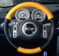 Wheelskins - EuroTone 2 Color Wheelskins Genuine Leather Steering Wheel Cover - 15 colors - size 13 3/4 X 4 5/8 - Image 30