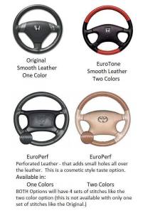 Wheelskins - EuroTone 2 Color Wheelskins Genuine Leather Steering Wheel Cover - 15 colors - size 14 1/2 X 4 3/8 - Image 4