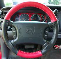 Wheelskins - EuroTone 2 Color Wheelskins Genuine Leather Steering Wheel Cover - 15 colors - size 14 1/2 X 4 3/8 - Image 25