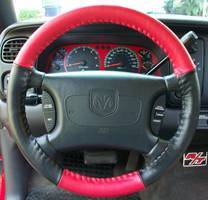 Wheelskins - EuroTone 2 Color Wheelskins Genuine Leather Steering Wheel Cover - 15 colors - size A - Image 25