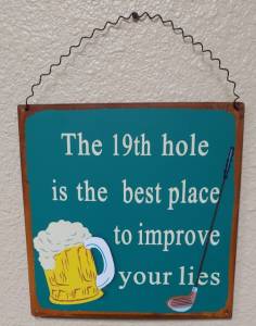 Golf themed sign - The 19th hole - Image 1