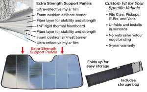 Intro-Tech Automotive - Intro-Tech Acura CL (01-03) Premier Folding Sun Shade AC-13-P - Image 3