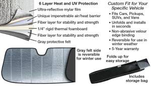Intro-Tech Automotive - Intro-Tech Acura CL (01-03) Ultimate Reflector Folding Sun Shade AC-13-R - Image 3