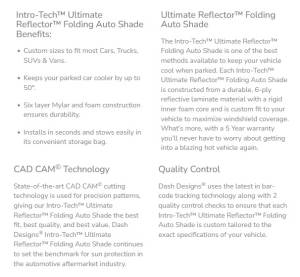 Intro-Tech Automotive - Intro-Tech Acura CL (01-03) Ultimate Reflector Folding Sun Shade AC-13-R - Image 6