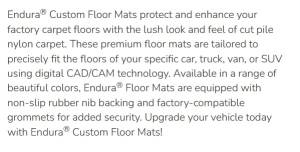 DashDesigns - Endura Custom Fit Carpet Floor Mats - Dash Designs - Image 13